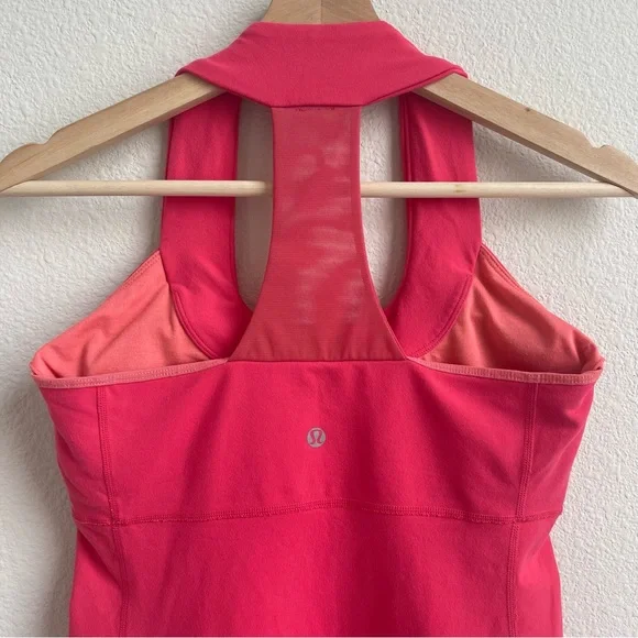LULULEMON Flash Hot Pink Scoop Neck Racerback Workout Athletic Tank Top - Picture 7 of 11